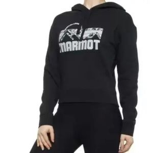 NWT Marmot Coastal Camo Mountain Logo Brushed Cotton Fleece Hoodie Size S